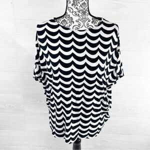 Marimekko Inula Mini Laine Wavy Oversized Dolman Top